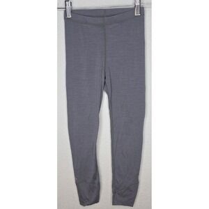 Ik'splor Girls 6-7yr Merino Wool Lightweight Adventure Leggings Purple Gray Base